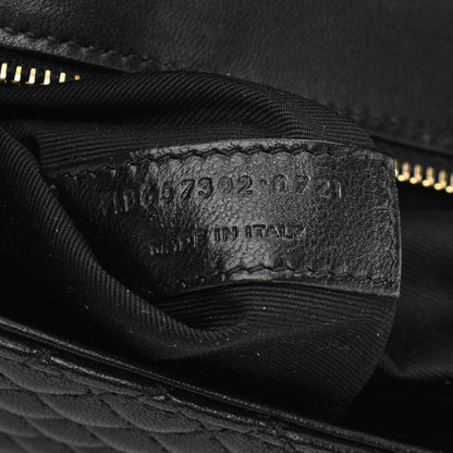 Saint Laurent Lambskin Quilted Victoire Shoulder Bag Black 7 of 13
