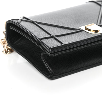 Christian Dior Grained Calfskin Medium Diorama Flap Bag Black 8 of 9