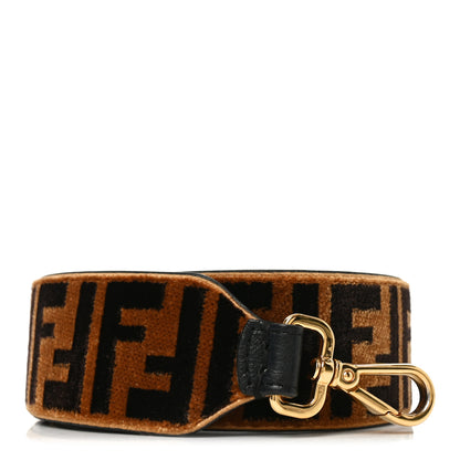 Fendi Velvet Tapestry FF Strap You Tobacco 1 of 4
