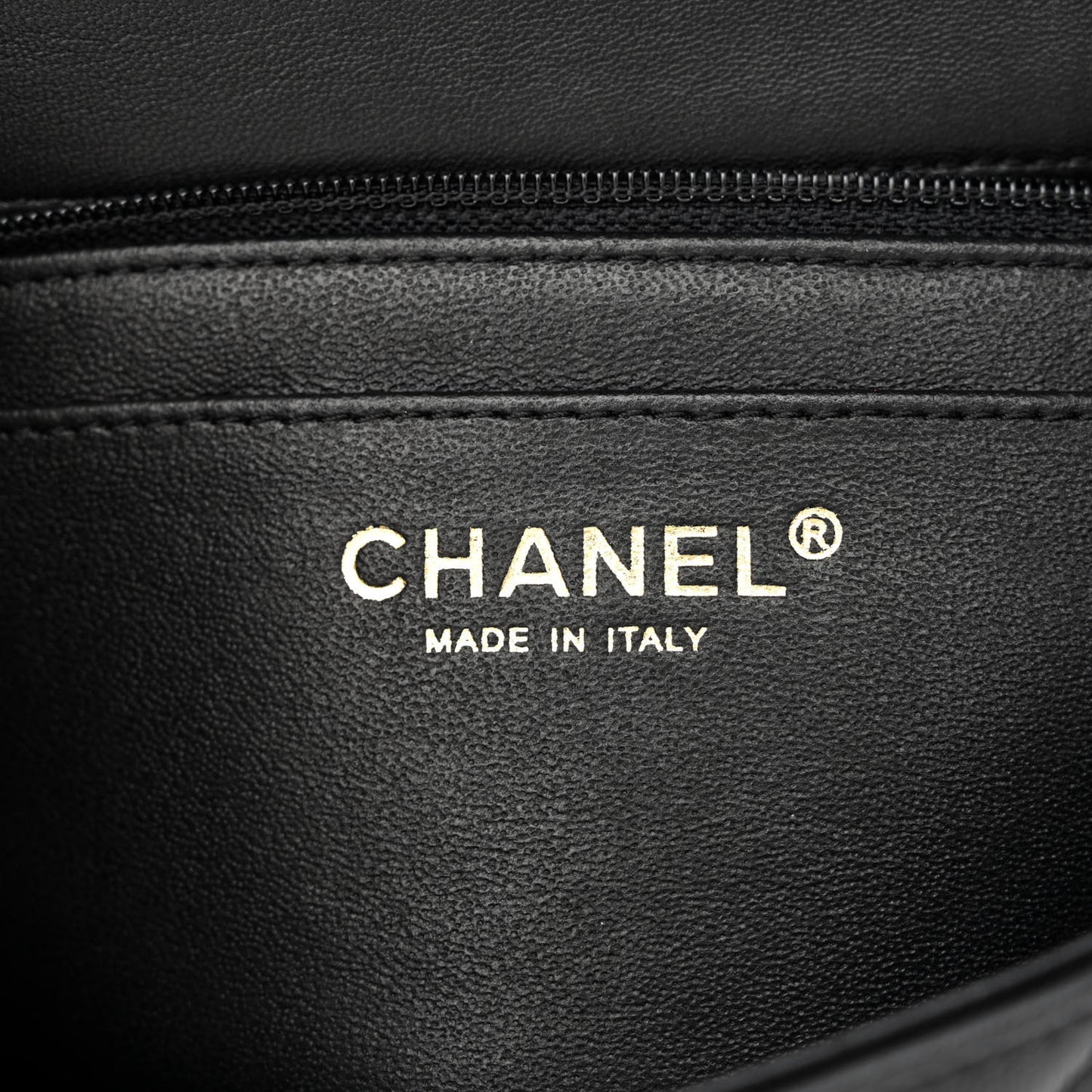 Lambskin Quilted Mini Rectangular Flap Black