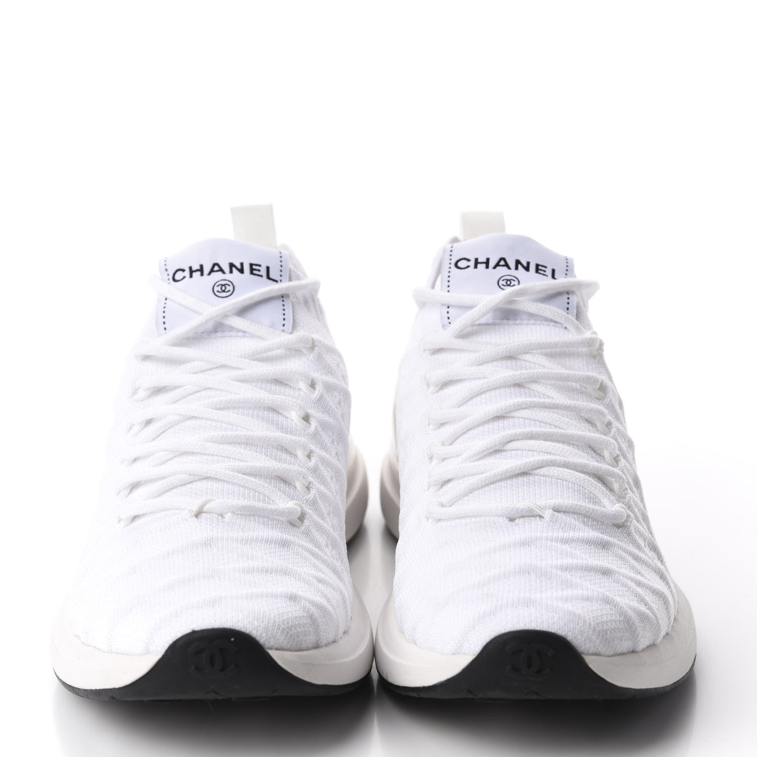 Chanel Fabric Logo Sneakers 39 White 2 of 9