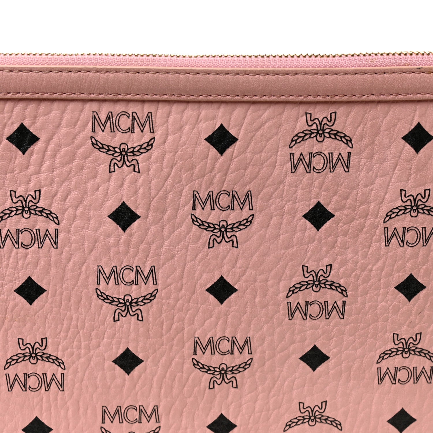 MCM Visetos Liz Shopper Tote Pouch Powder Pink 8 of 10