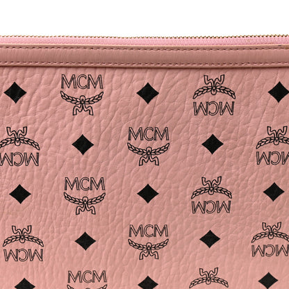 MCM Visetos Liz Shopper Tote Pouch Powder Pink 8 of 10