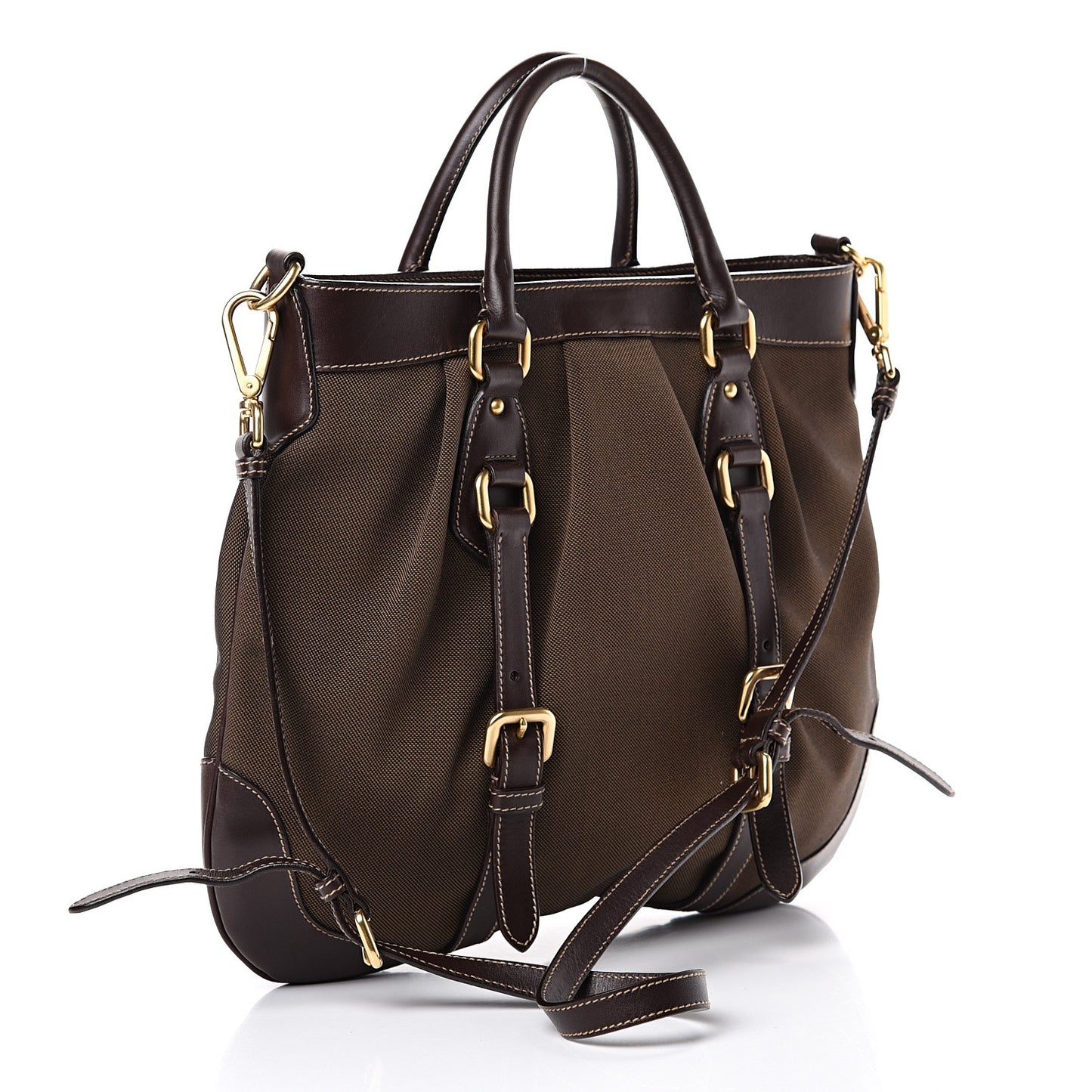 Jacquard Logo Tote Brown