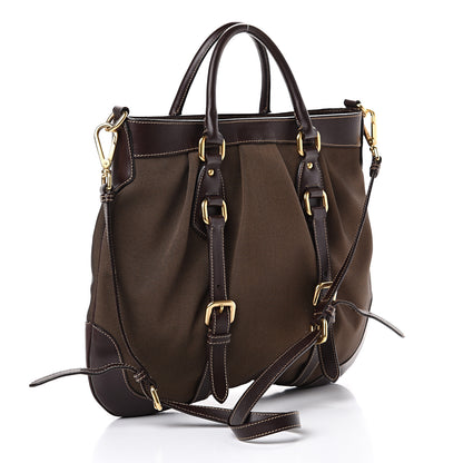 Prada Jacquard Logo Tote Brown 2 of 14