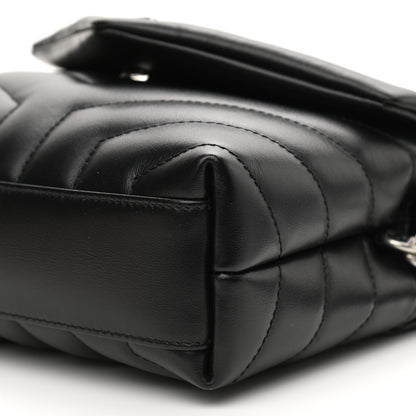 Saint Laurent Calfskin Y Quilted Monogram Toy Loulou Crossbody Bag Black 11 of 12