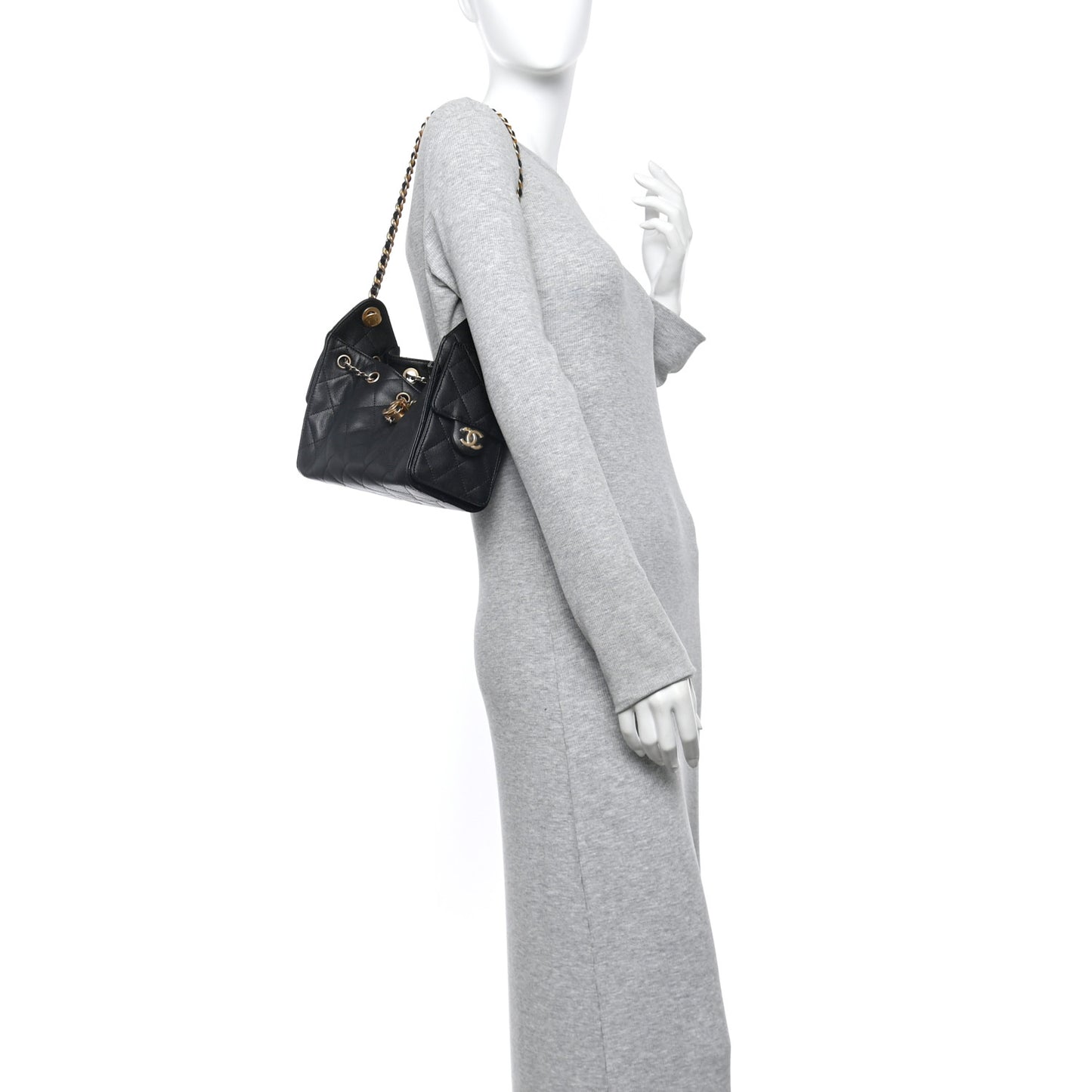 Caviar Quilted Mini Chanel 25 Handbag Black