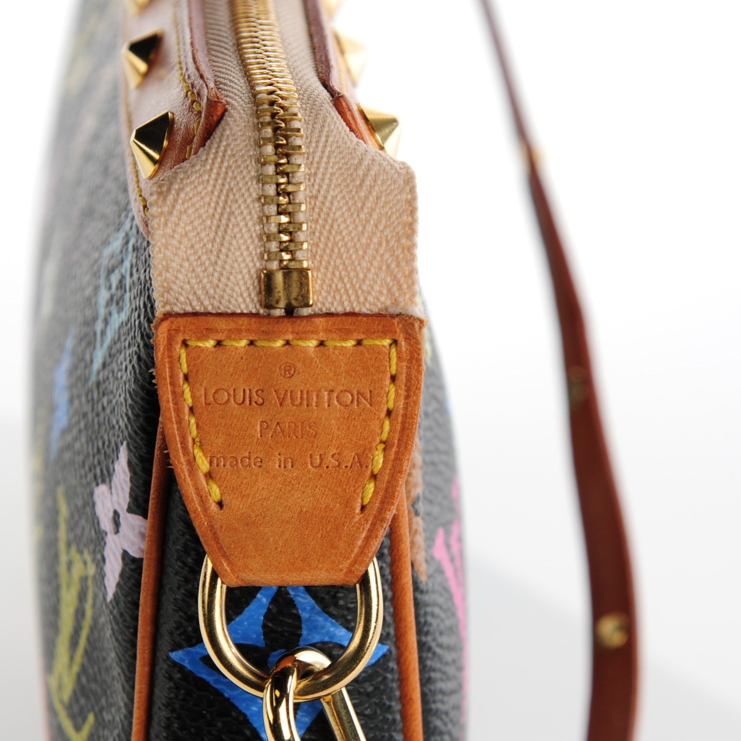 Louis Vuitton Monogram Multicolor Pochette Accessories Black 6 of 9