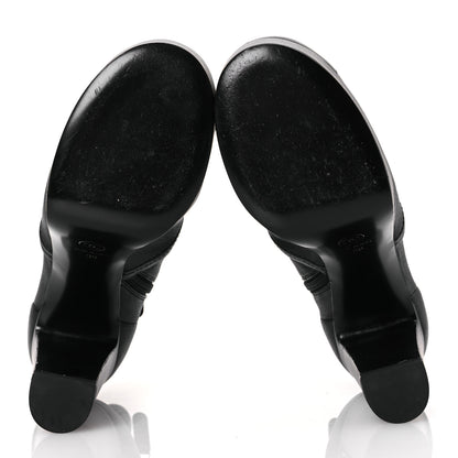 Chanel Lambskin Platform Short Boots 38 Black 7 of 14
