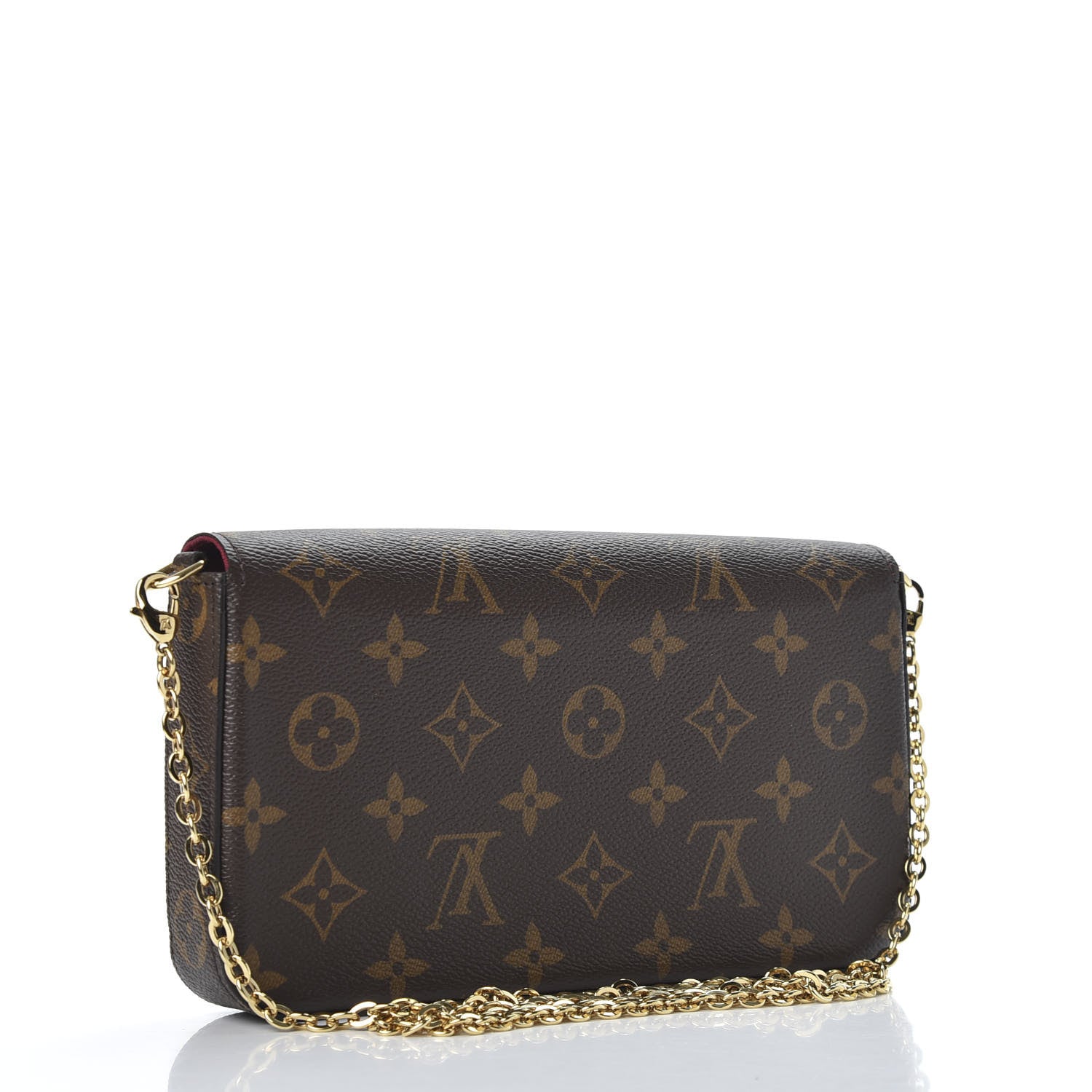 Louis Vuitton Monogram Pochette Felicie Chain Wallet Fuchsia 3 of 12