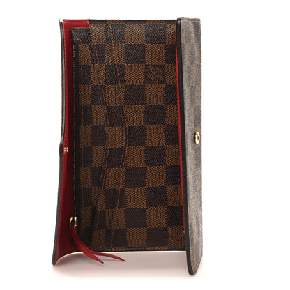 Louis Vuitton Damier Ebene Josephine Wallet Red 5 of 8