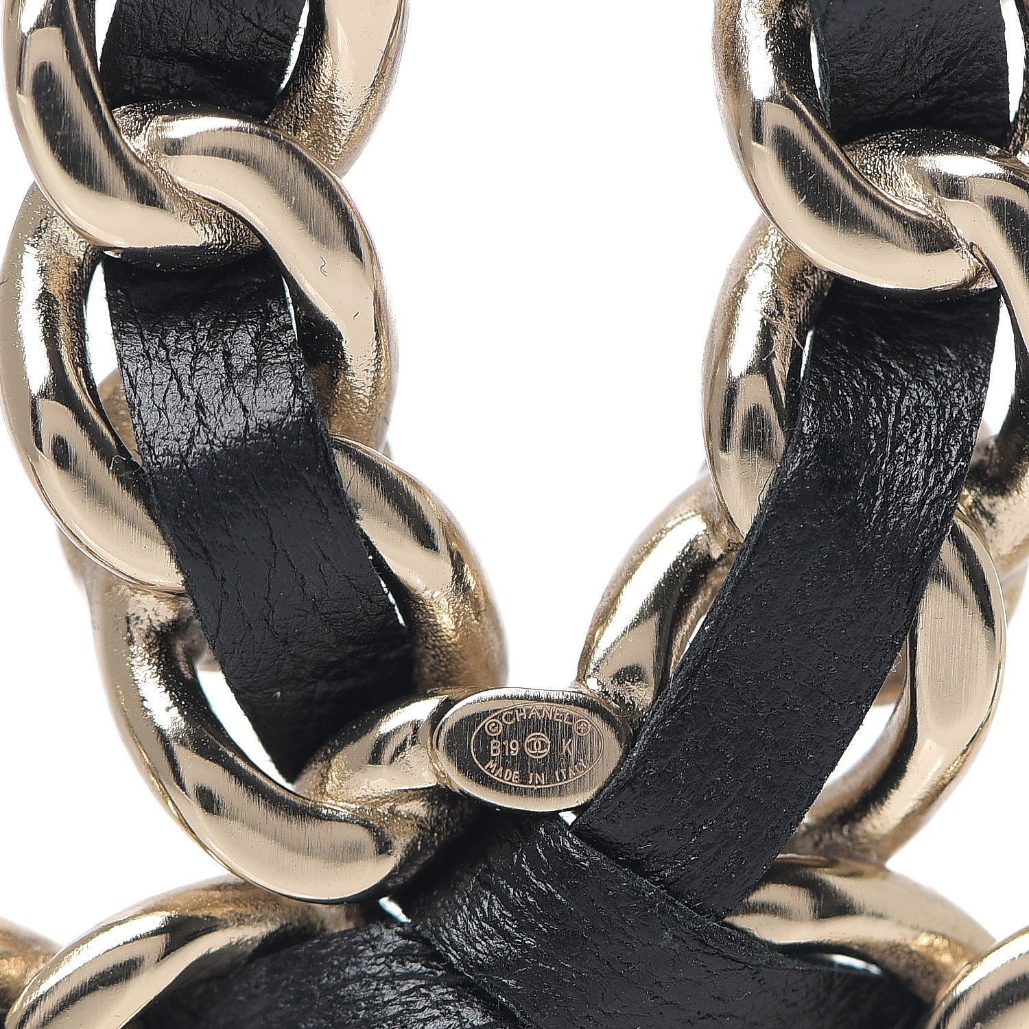 Chanel Lambskin Pearl Chain CC Brooch Gold Black 3 of 3