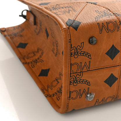 MCM Visetos Maxi Large Munchen Tote Cognac 7 of 8
