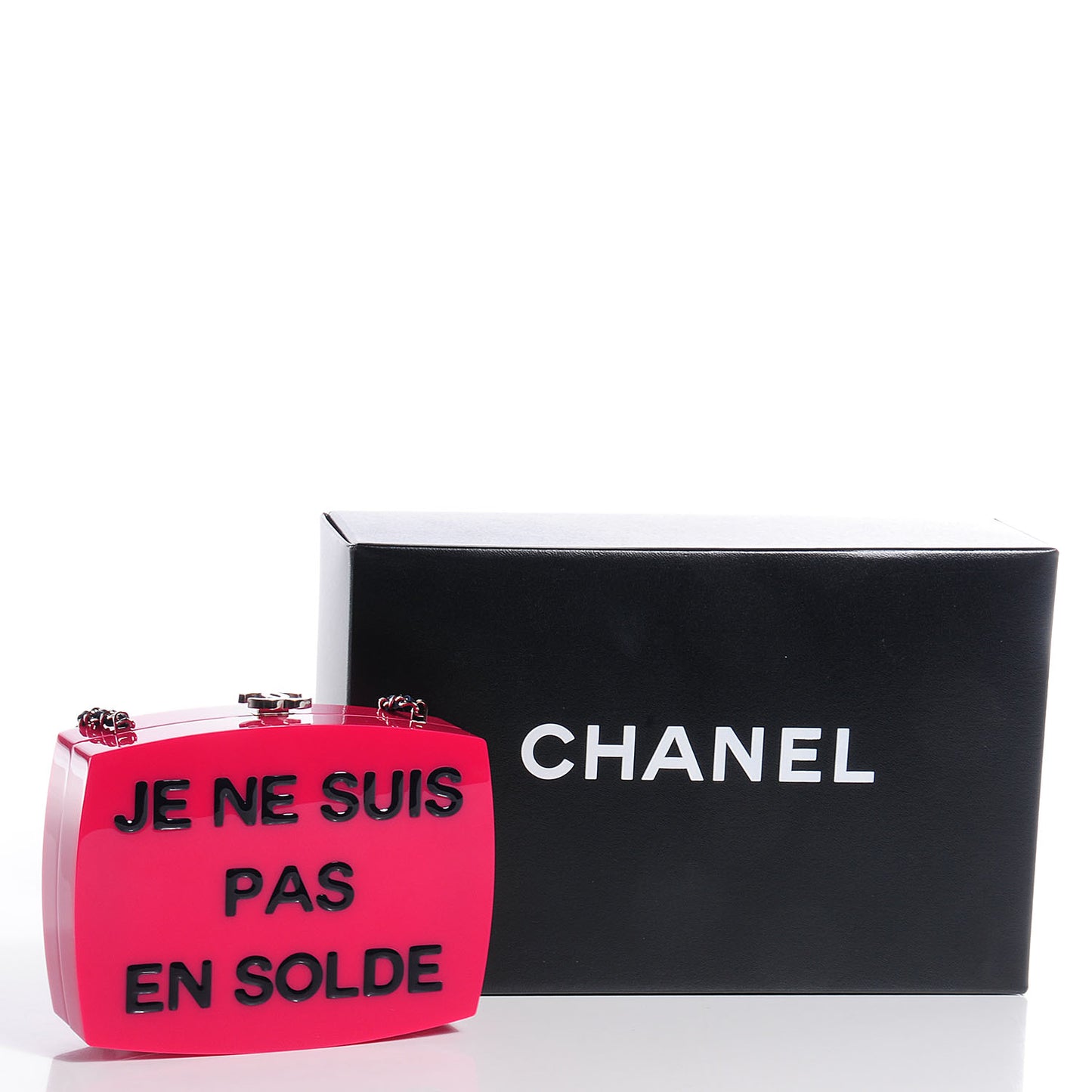 Plexiglass Evening In The Street 5x5=CC Small Clutch Fuchsia
