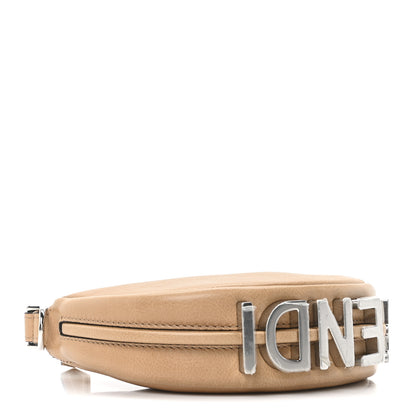 Fendi Vitello Grace Nano Fendigraphy Hobo Charm Miele Scuro 4 of 10