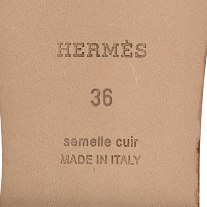 Hermes Canvas Calfskin Oran Sandals 36 Prunoir Rouge A Levre 8 of 10