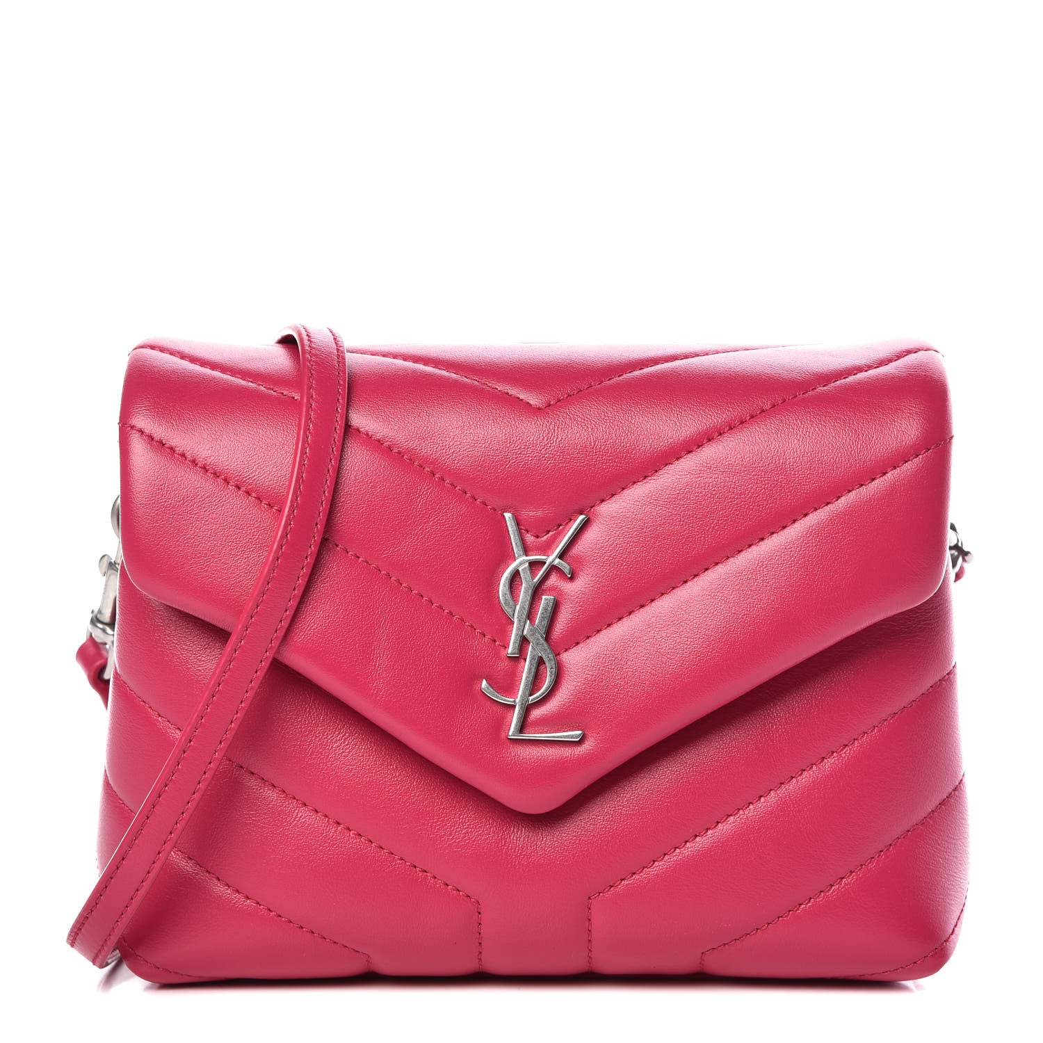 Saint Laurent Calfskin Y Quilted Monogram Toy Loulou Crossbody Bag Freesia 1 of 9
