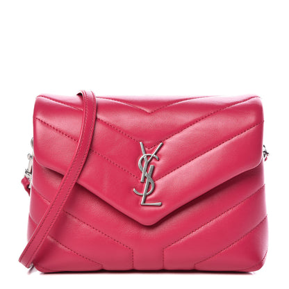 Saint Laurent Calfskin Y Quilted Monogram Toy Loulou Crossbody Bag Freesia 1 of 9