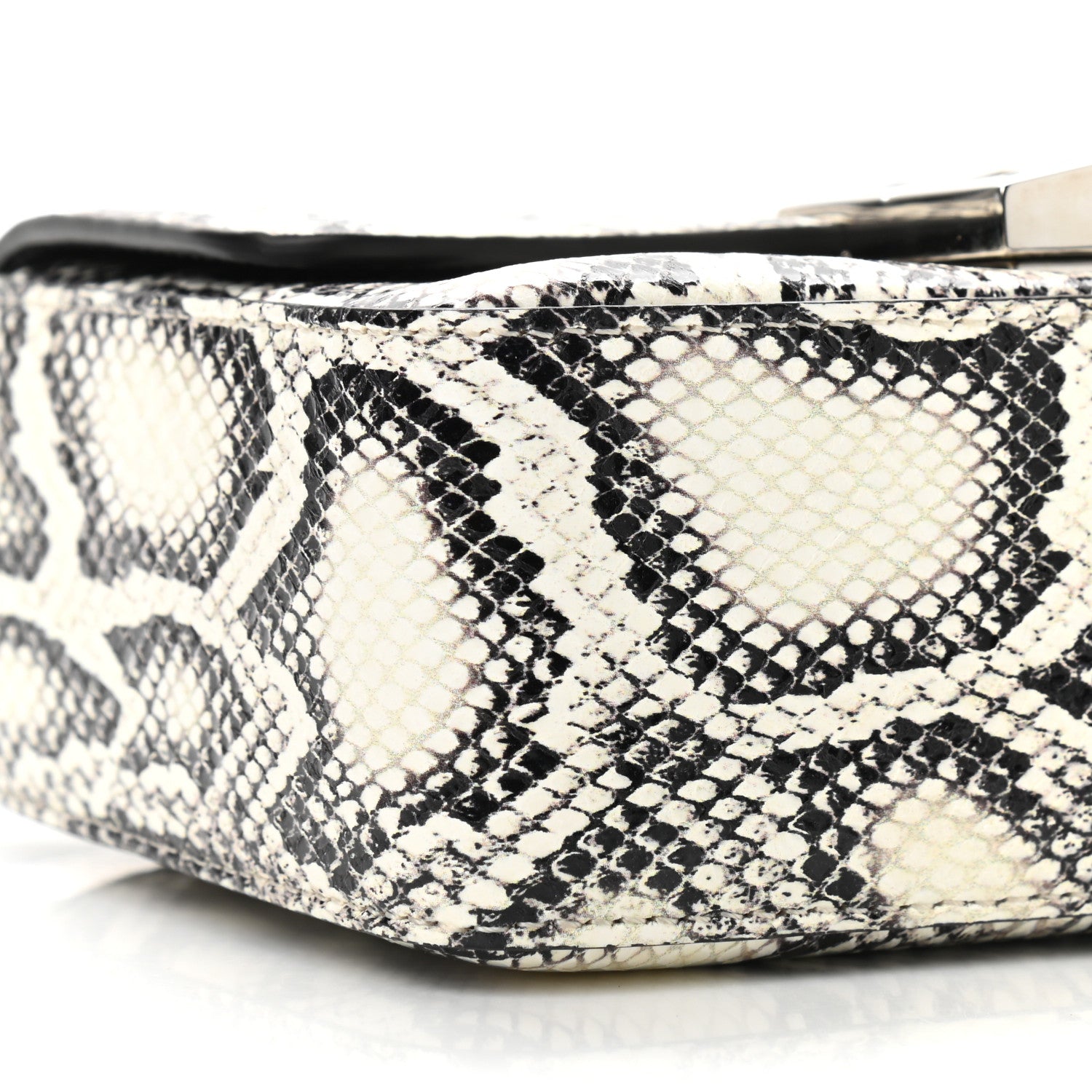 Givenchy Calfskin Snake Embossed Small 4G Crossbody Black White 9 of 10