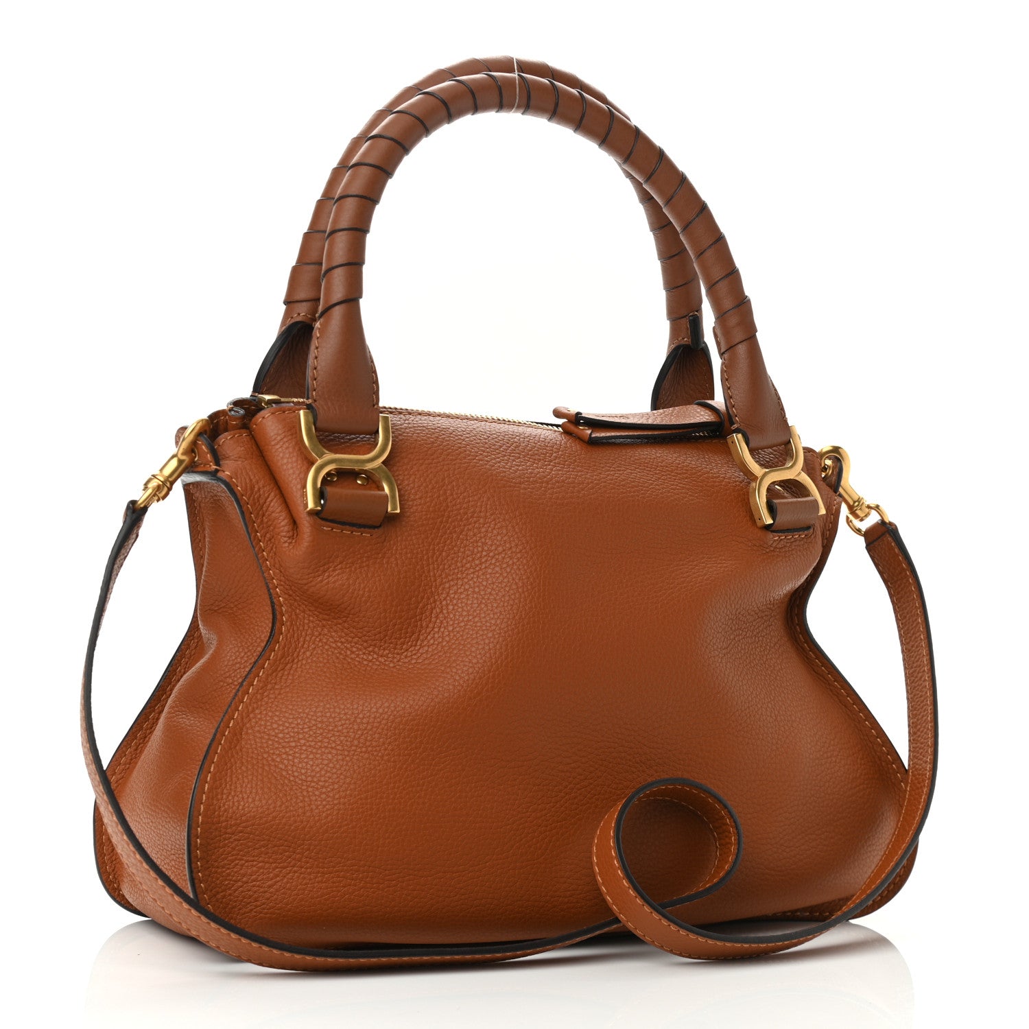 Chloe Calfskin Medium Marcie Satchel Tan 3 of 9