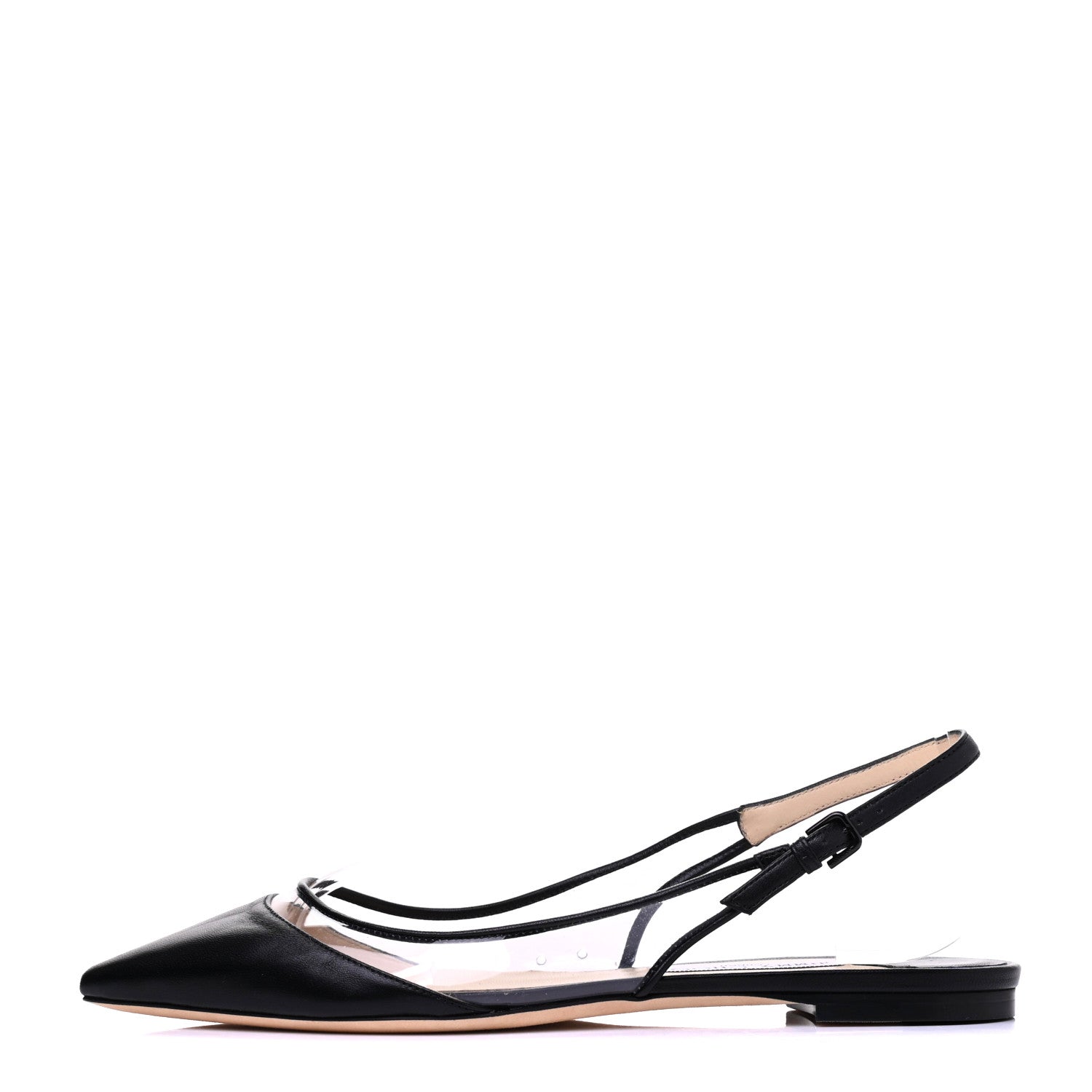 Jimmy Choo Kid PVC Erin Slingback Flats 39.5 Black 1 of 15