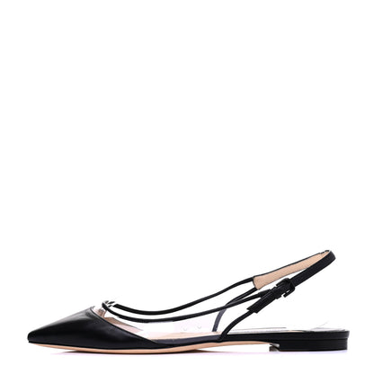 Jimmy Choo Kid PVC Erin Slingback Flats 39.5 Black 1 of 15