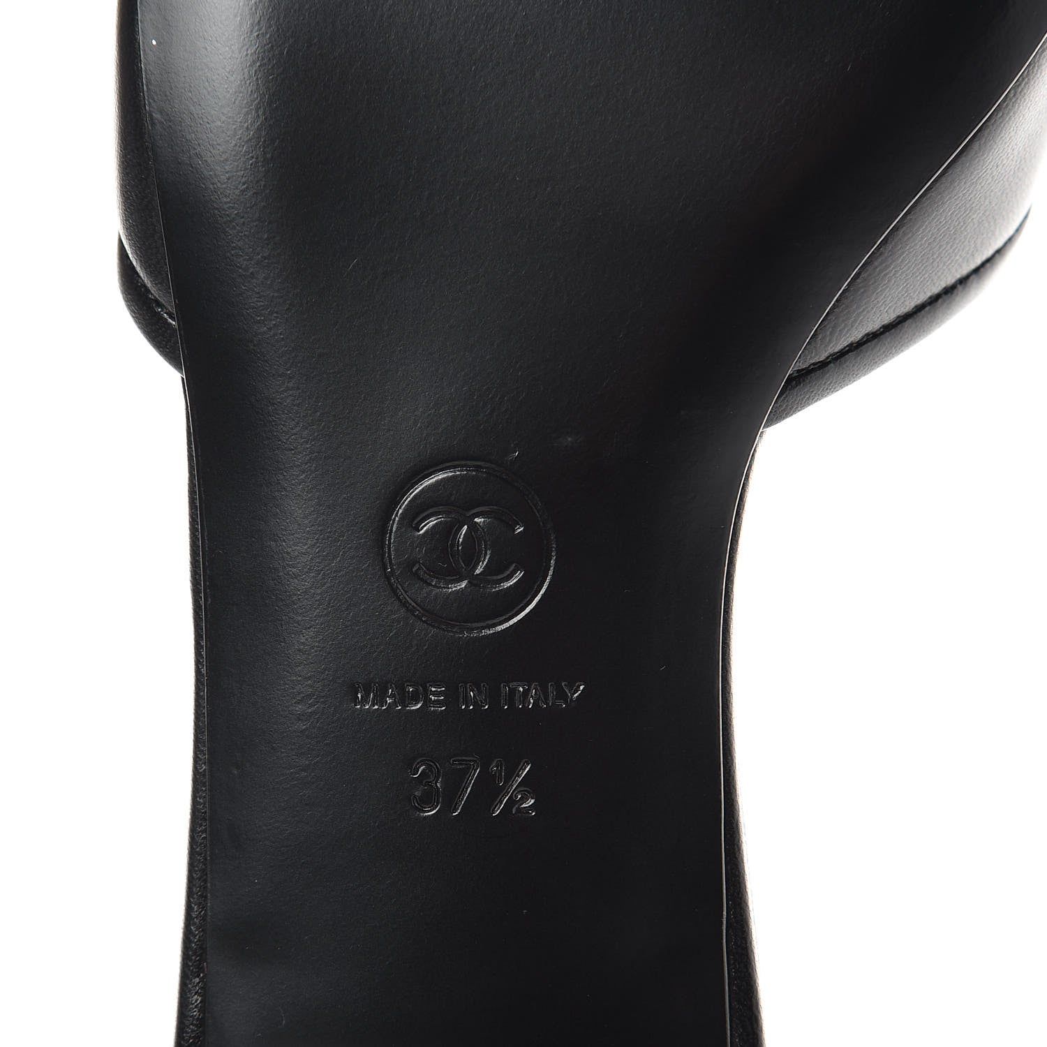 Chanel Lambskin Camellia Sandal Mules 37.5 Black 9 of 9