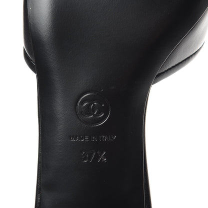 Chanel Lambskin Camellia Sandal Mules 37.5 Black 9 of 9
