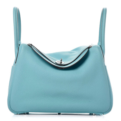 Hermes Taurillon Clemence Lindy 30 Bleu Atoll 1 of 11
