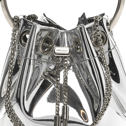 Jimmy Choo Metallic Patent Bon Bon Bag Silver 7 of 9