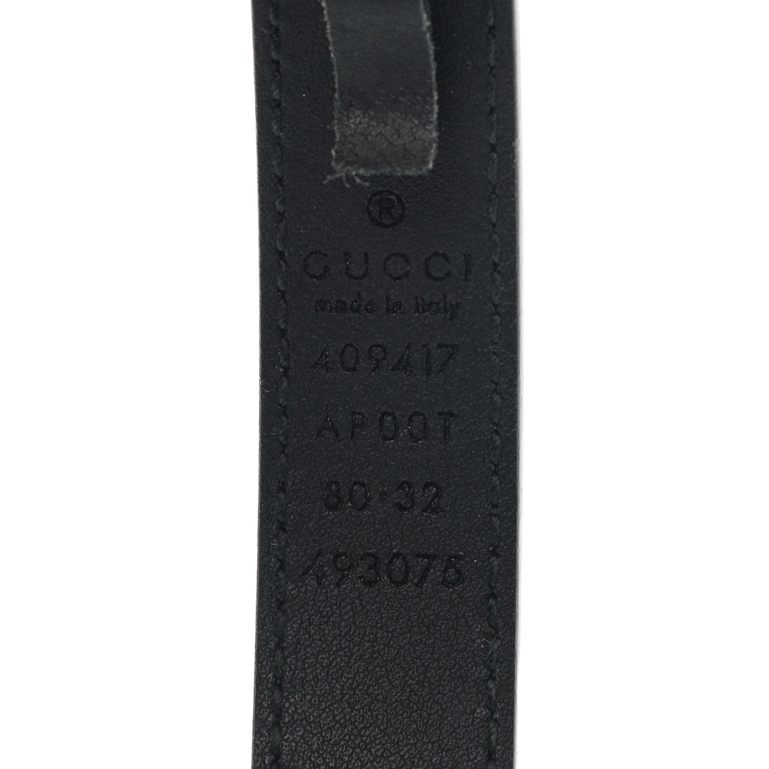 Gucci Calfskin Double G 20mm Belt 80 32 Black 3 of 4
