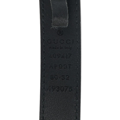 Gucci Calfskin Double G 20mm Belt 80 32 Black 3 of 4