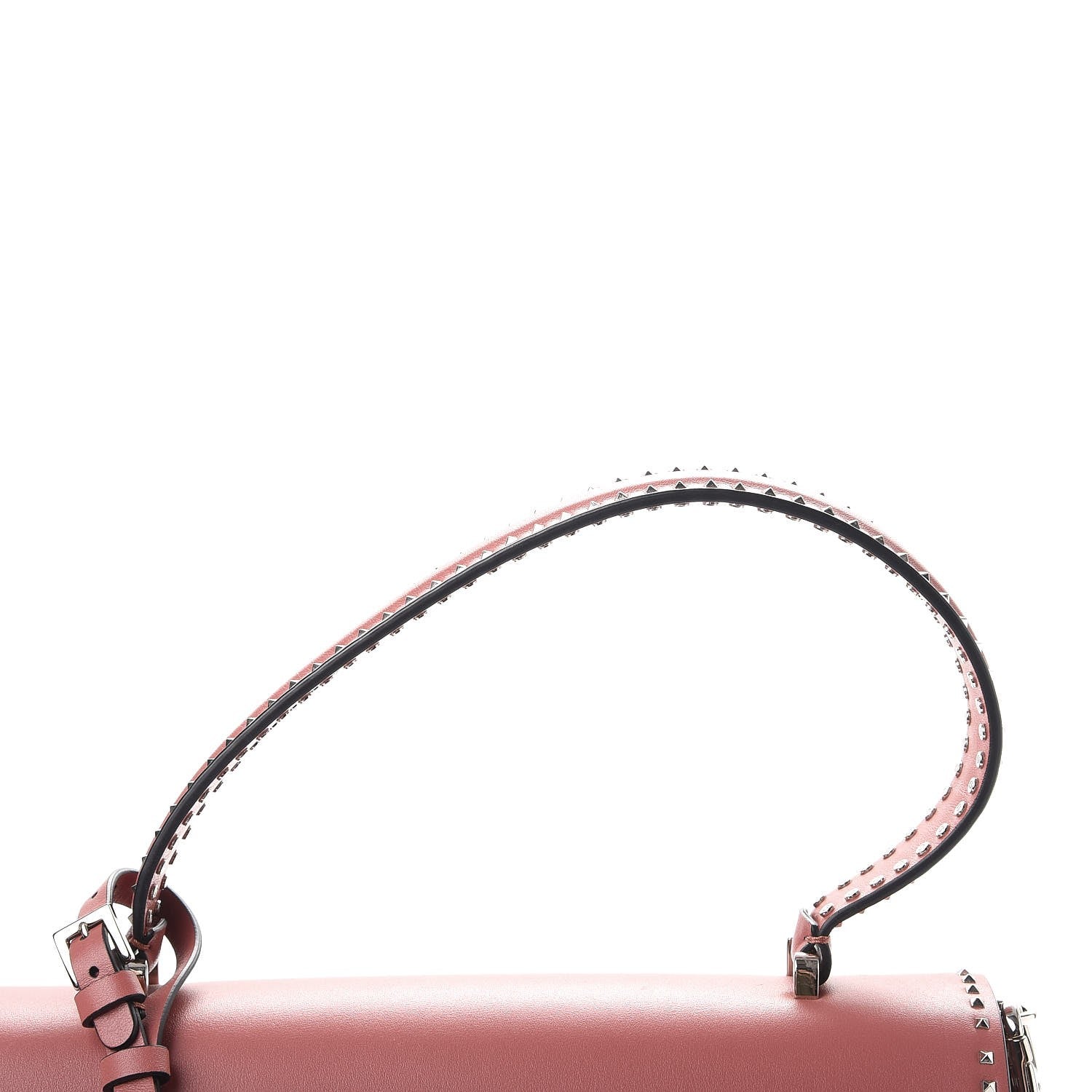 Valentino Garavani Vitello Rockstud Cabana Top Handle Bag Antique Rose 11 of 11