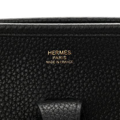 Hermes Taurillon Clemence Evelyne III PM Black 6 of 10