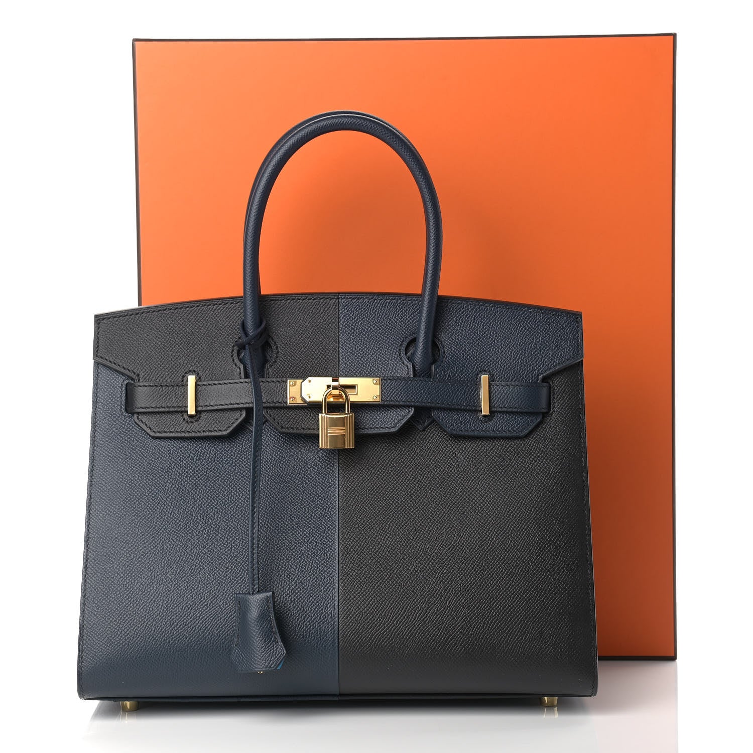 Hermes Epsom Casaque Birkin Sellier 30 Bleu Indigo Black Bleu Frida 11 of 11