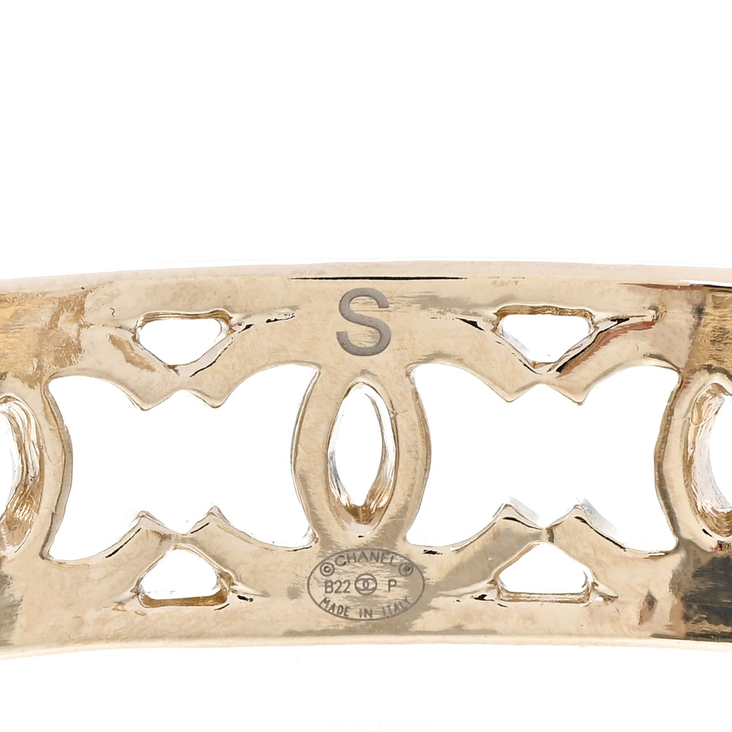 Metal Logo CC Cuff Gold