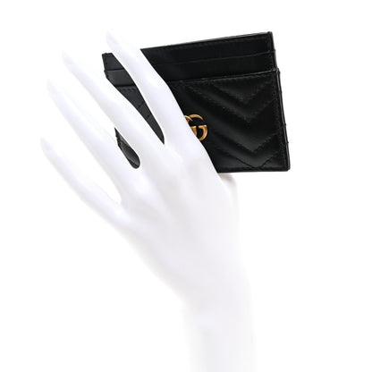 Gucci Calfskin Matelasse GG Marmont Card Holder Black 2 of 6