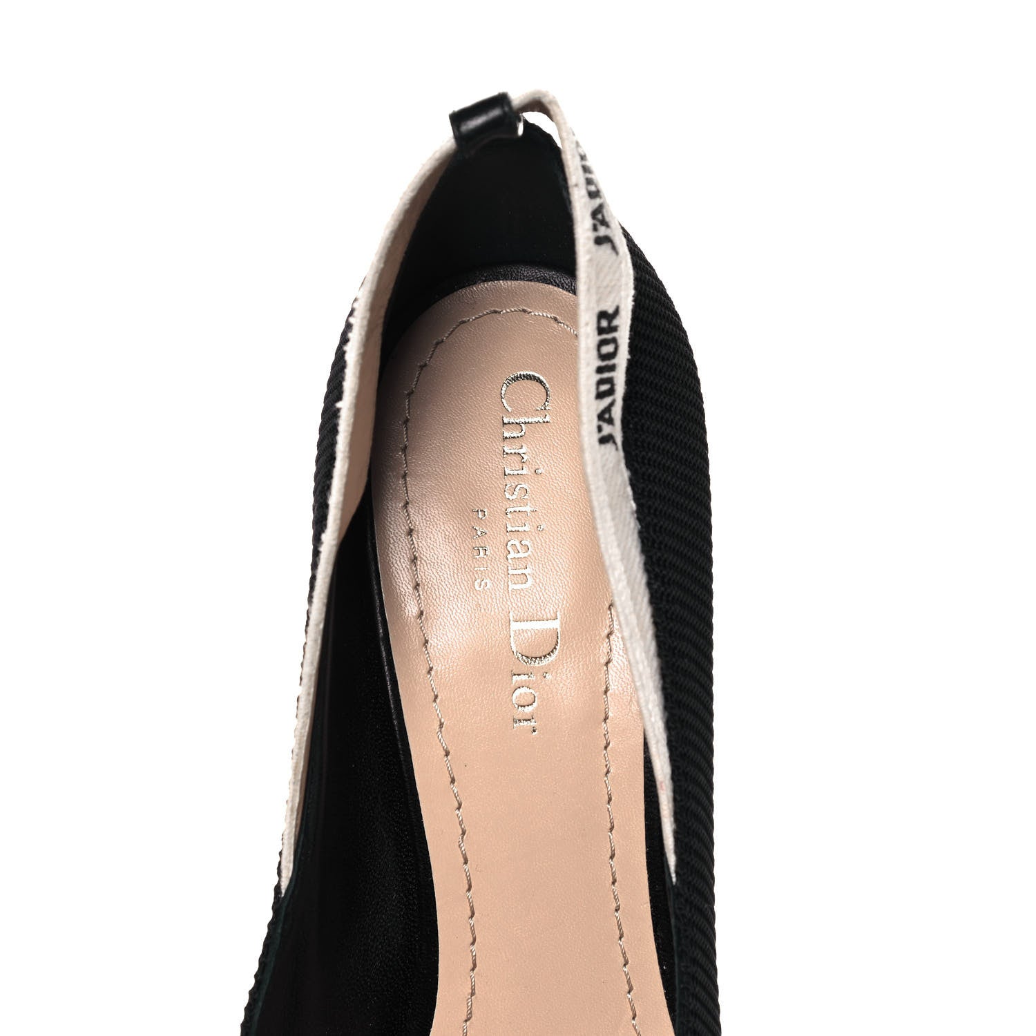 Christian Dior Technical Canvas J'Adior Ribbon Pumps 39.5 Black 7 of 10