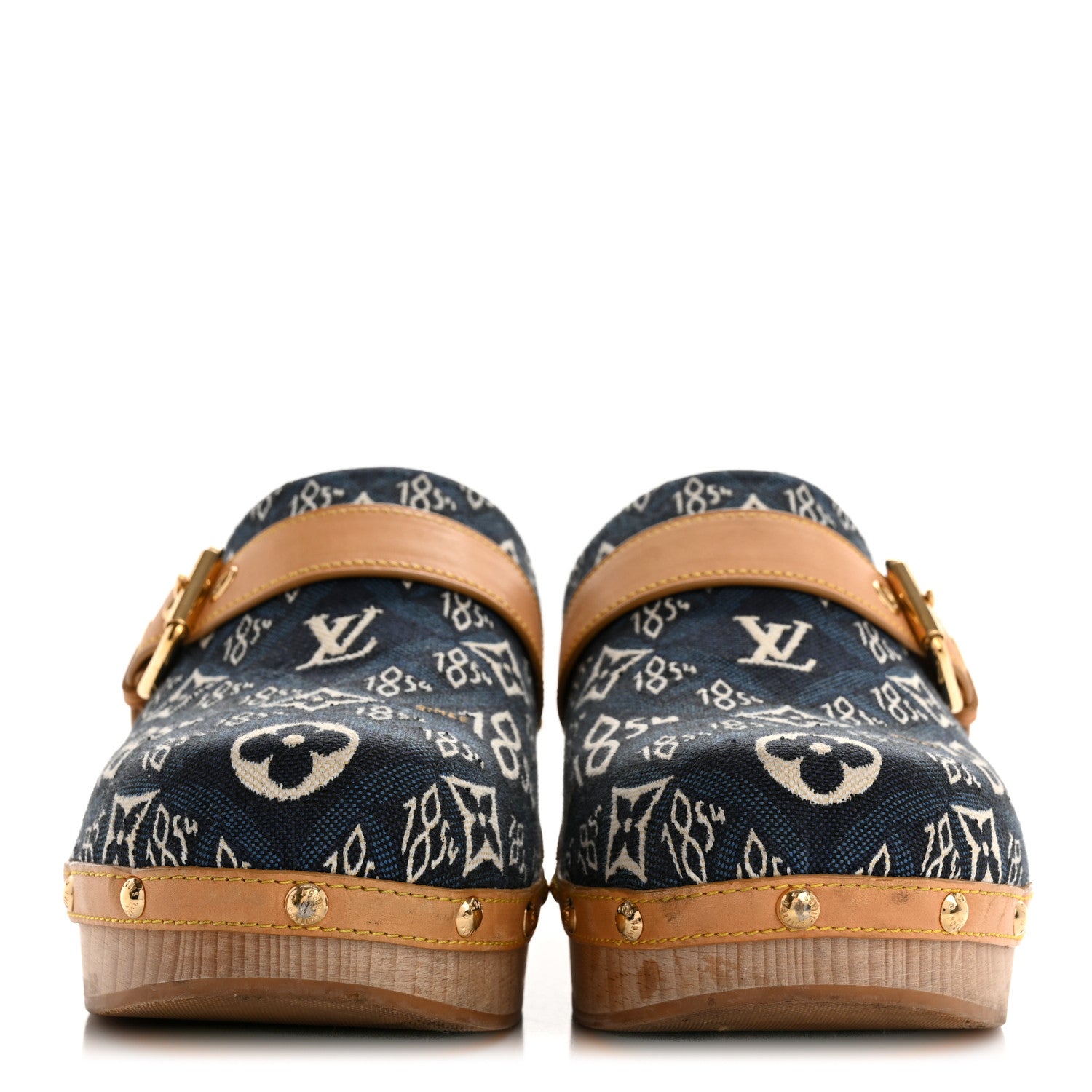 Louis Vuitton Jacquard Since 1854 Cottage Clog Mules 40 Blue 3 of 12