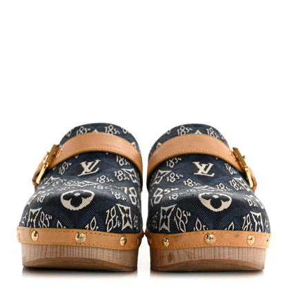 Louis Vuitton Jacquard Since 1854 Cottage Clog Mules 40 Blue 3 of 12