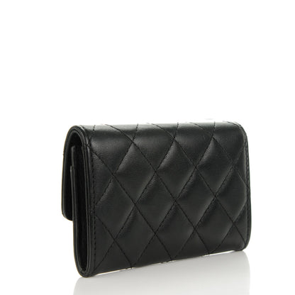 Chanel Lambskin Quilted Flap Card Holder Black 3 of 8
