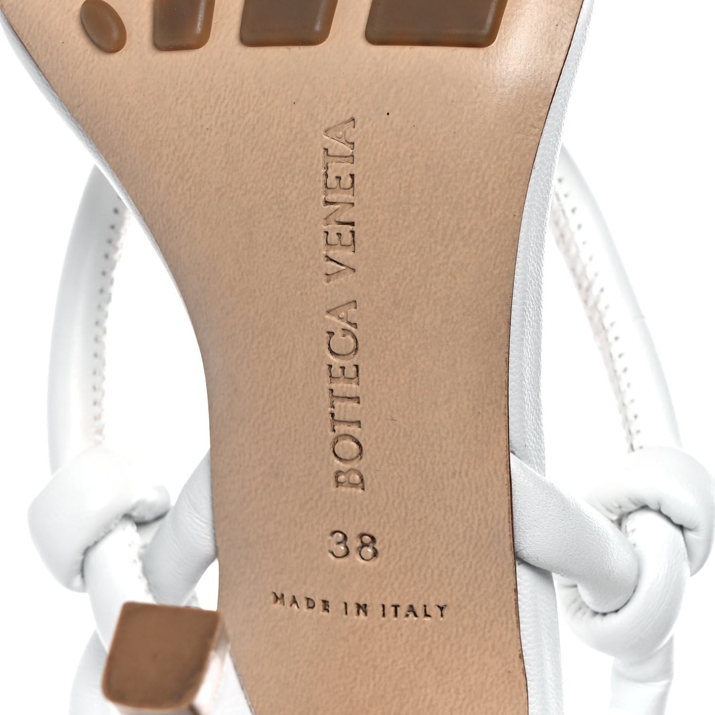 Nappa Dream Knotted Sandals 38 White