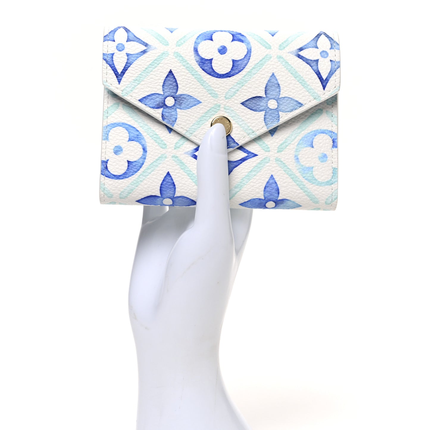 Monogram Tiles By The Pool Victorine Wallet Lagoon Blue