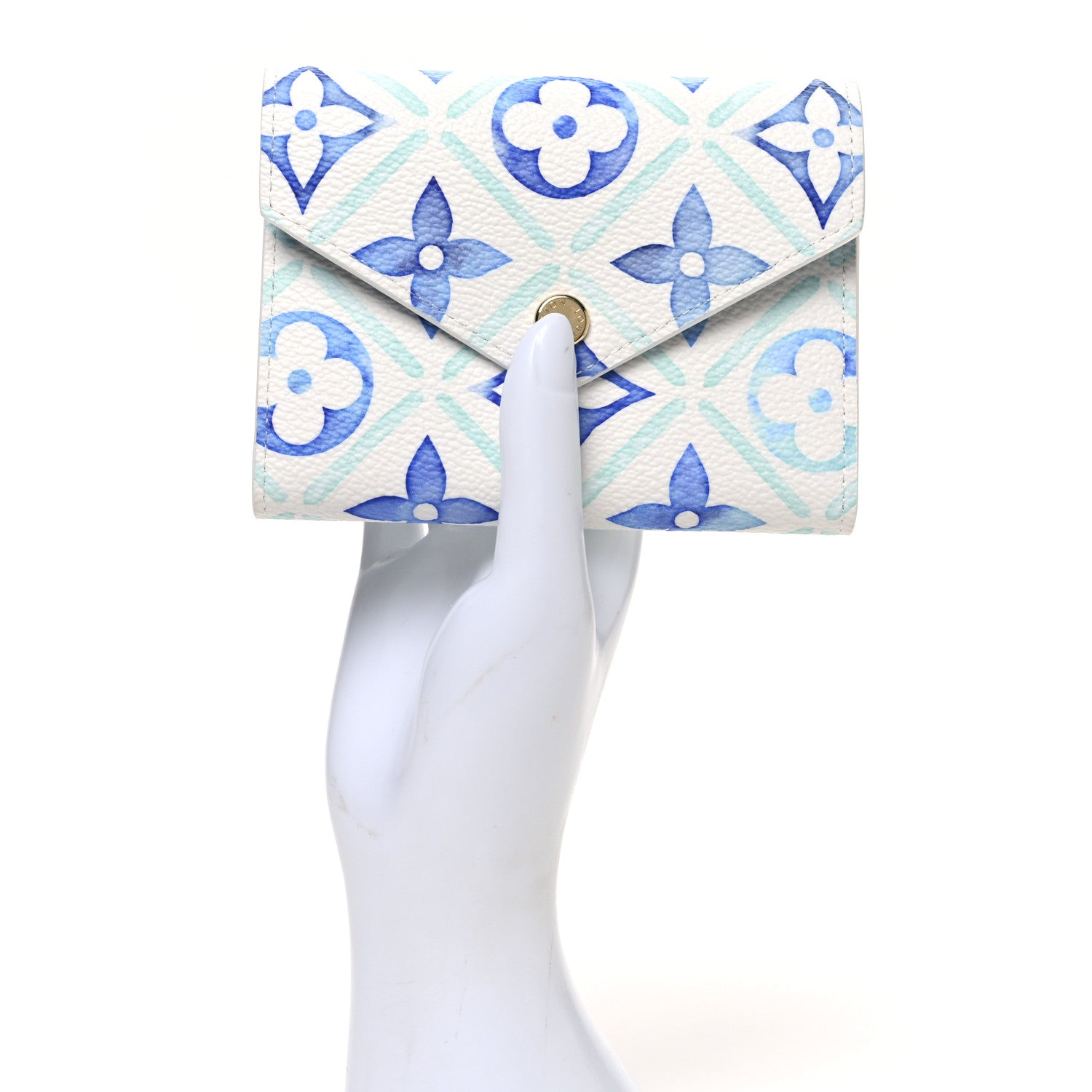 Louis Vuitton Monogram Tiles By The Pool Victorine Wallet Lagoon Blue 2 of 6