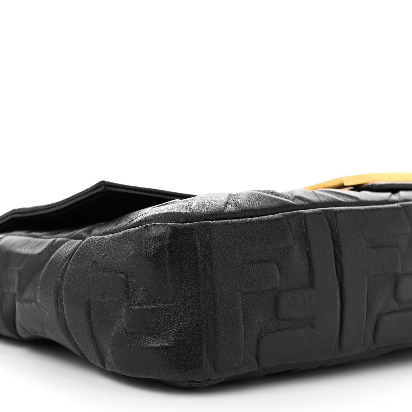 Nappa FF 1974 Embossed Baguette Black