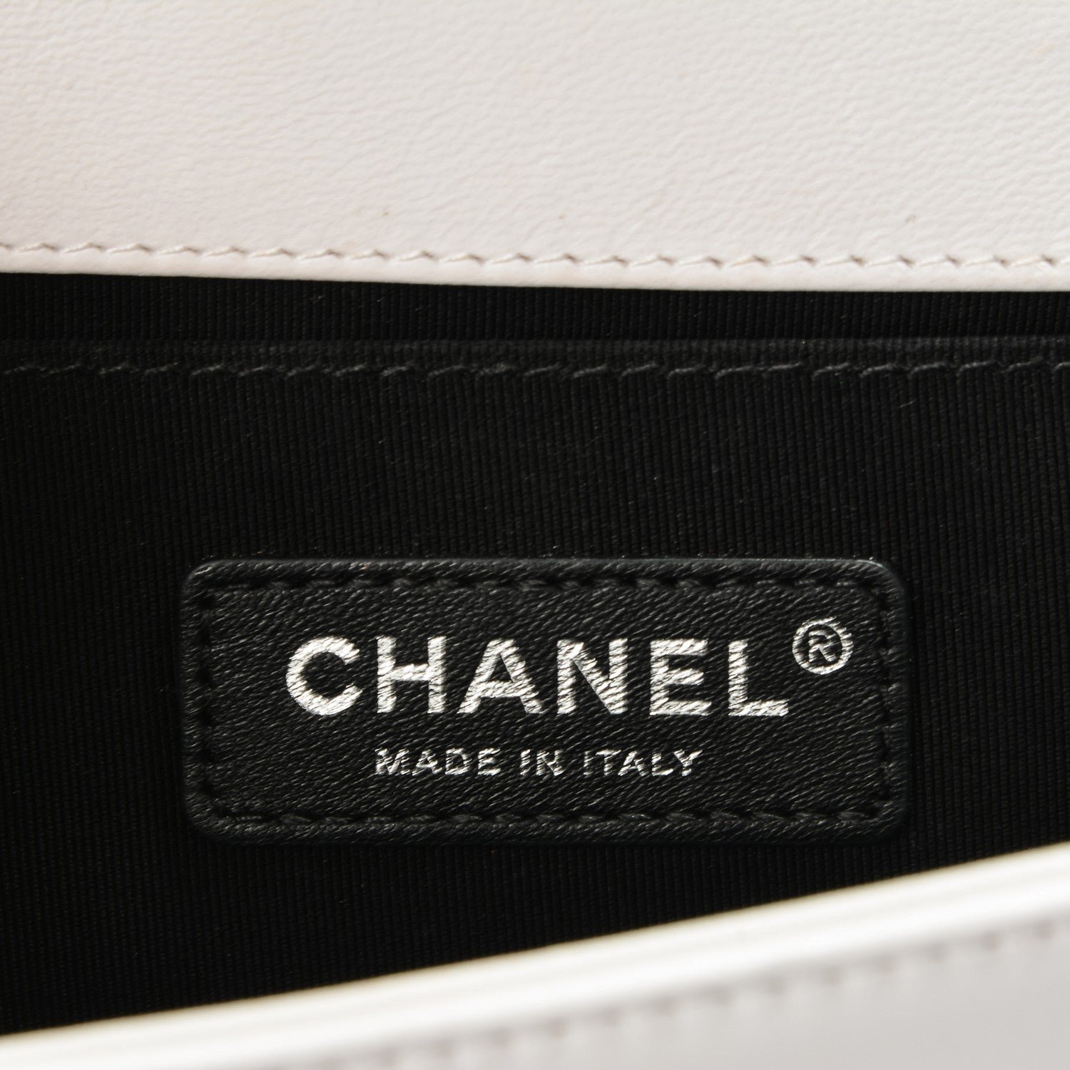 Chanel Calfskin Medium Bi-Color Boy Flap Black White 7 of 15