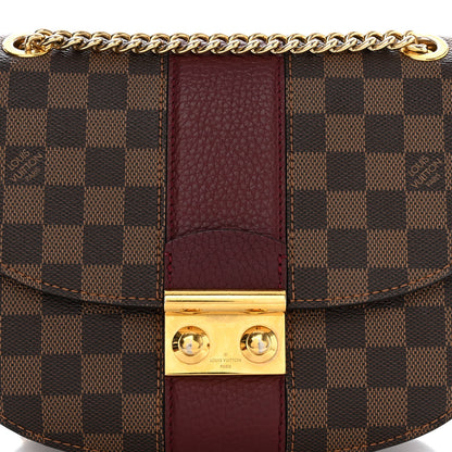 Louis Vuitton Damier Ebene Cuir Taurillon Wight Bordeaux 7 of 13
