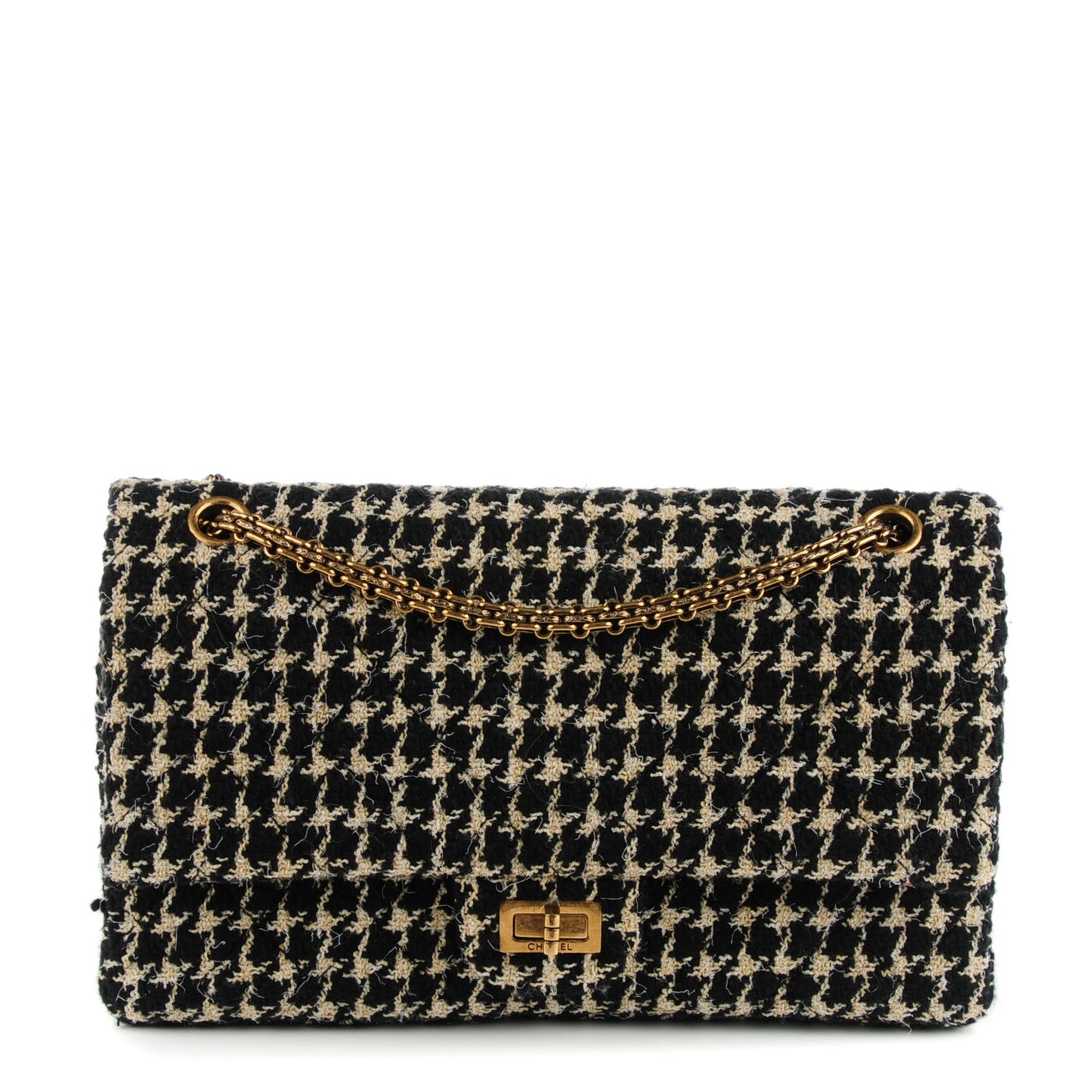 Fantasy Tweed 2.55 Reissue 226 Flap Black White