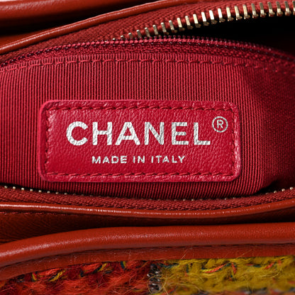Chanel Tweed Calfskin Small Gabrielle Hobo Red Multicolor 5 of 8
