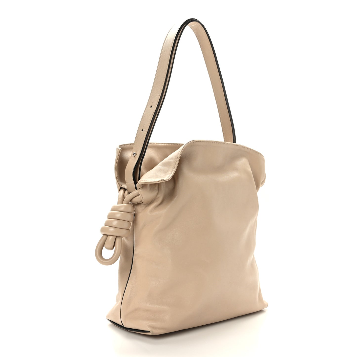 Calfskin Small Flamenco Knot Bag Ivory